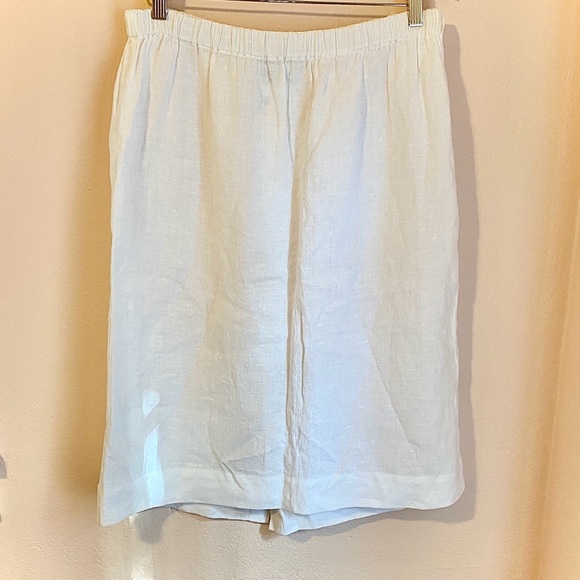 Flax linen midi skirt white Medium NWOT - Picture 3 of 7